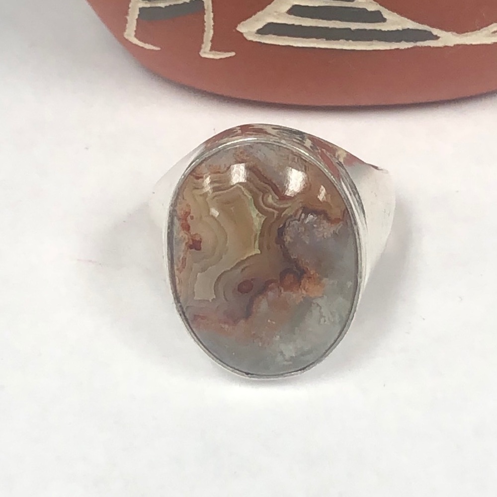 Silver Agate Ring - image 4